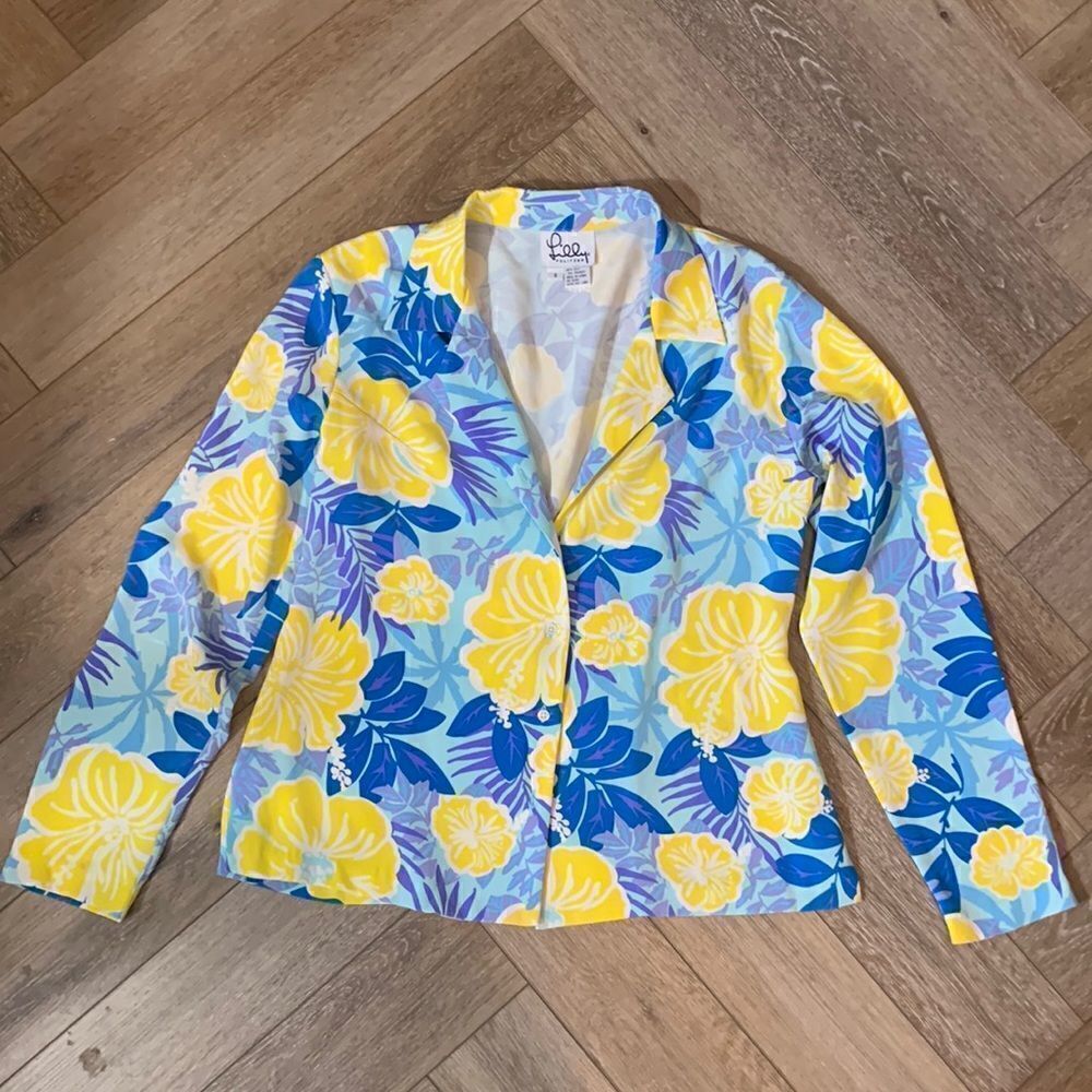 Lilly Pulitzer Vintage Hawaiian Flower Silk Blouse